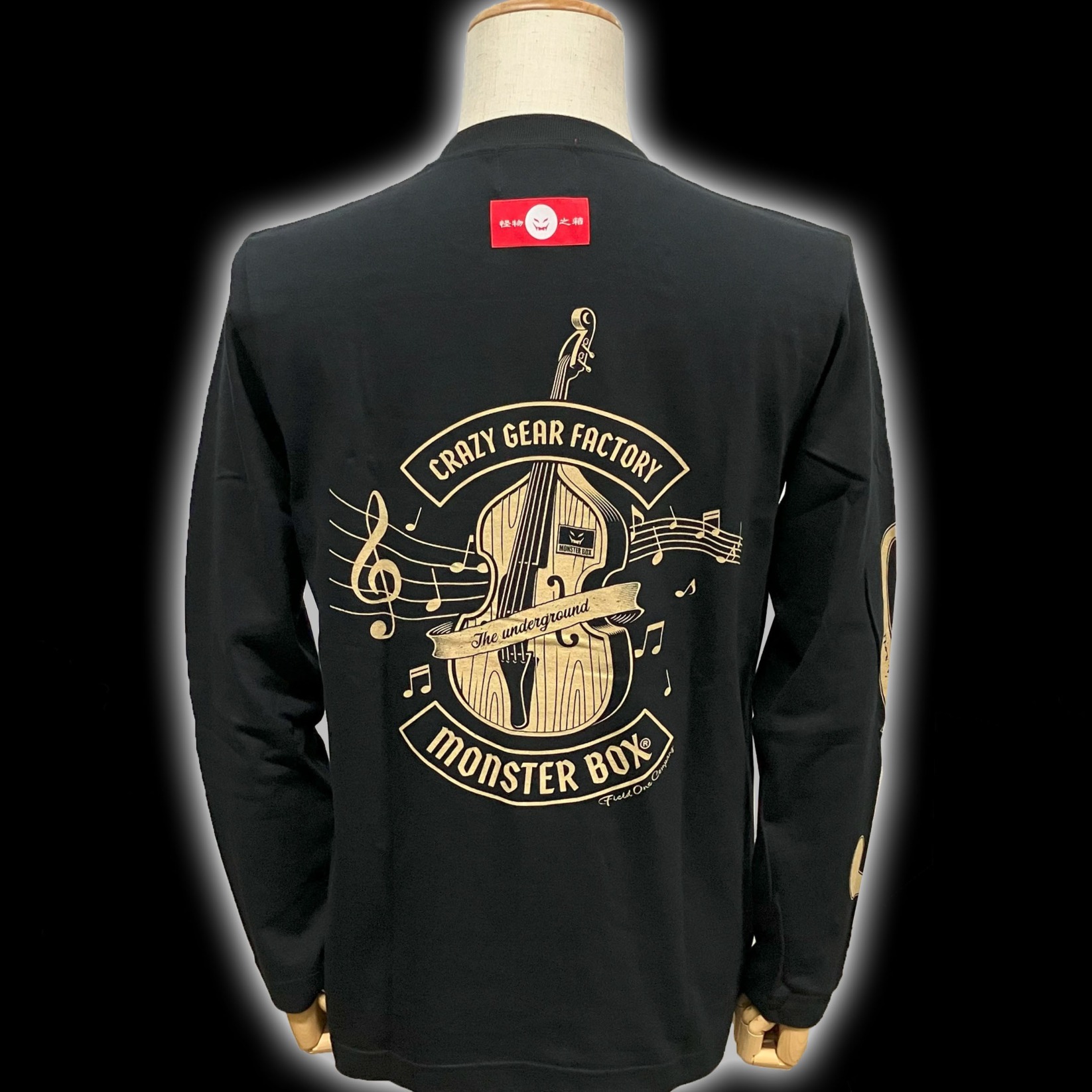 MB Wベース ロングスリーブ Tシャツ BLACK